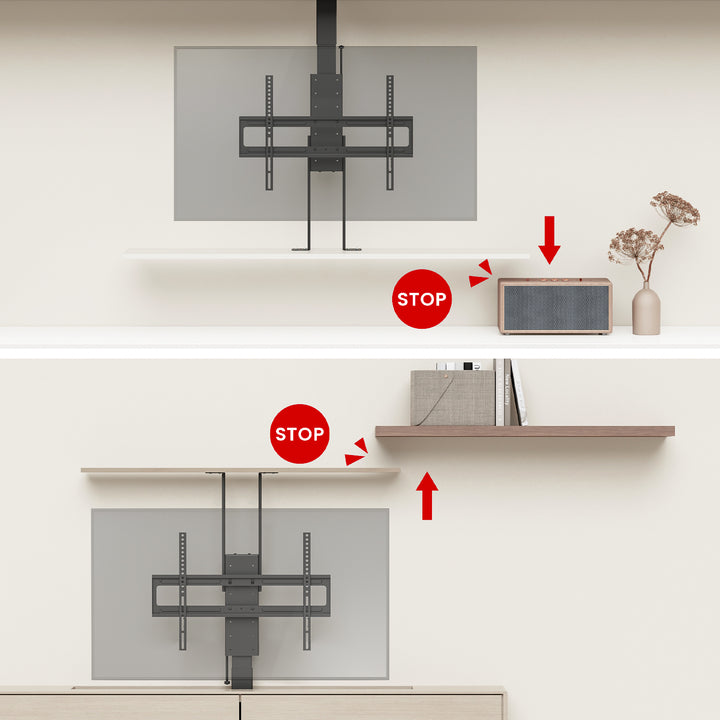 Maclean electric ceiling/floor mount, extendable, 43''-88'', VESA 600x400, max 60kg, 100-240V AC,50/60Hz