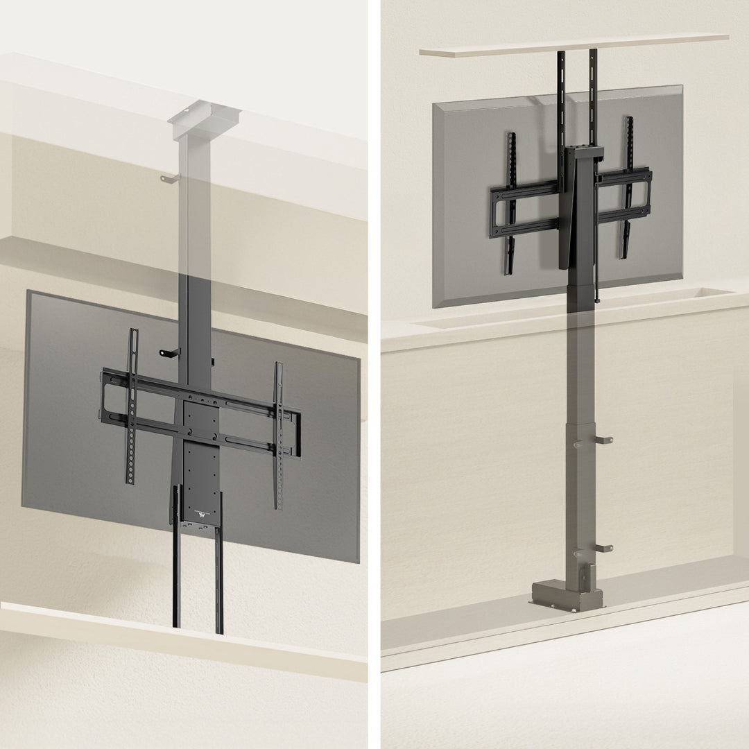 Maclean electric ceiling/floor mount, extendable, 43''-88'', VESA 600x400, max 60kg, 100-240V AC,50/60Hz