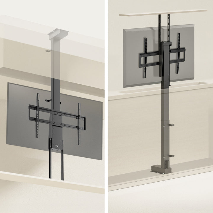 Maclean electric ceiling/floor mount, extendable, 43''-88'', VESA 600x400, max 60kg, 100-240V AC,50/60Hz