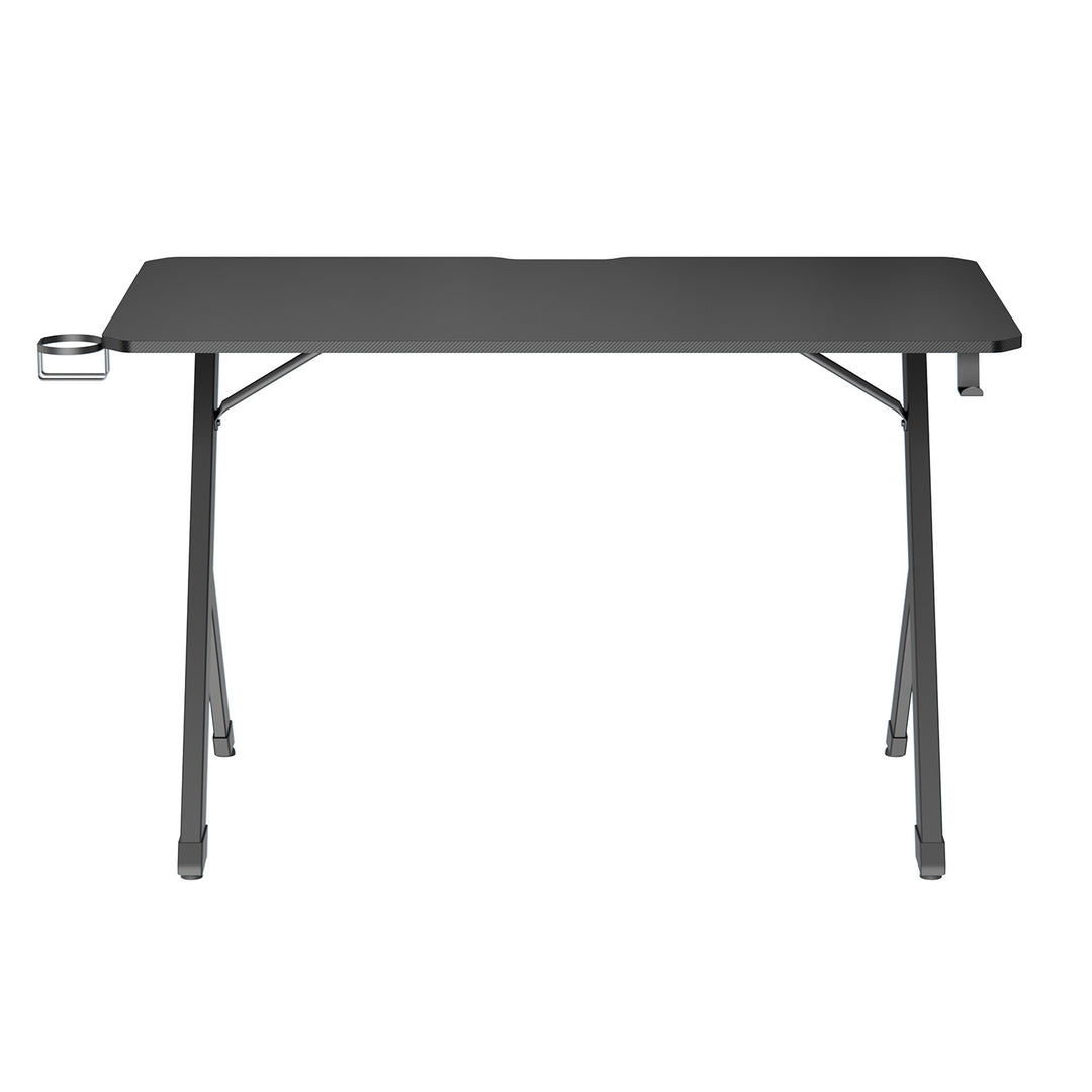 NanoRS gaming desk, black, with headphone and cup holder, max. 75kg, dimensions 1200x600x750mm, RS101