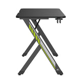 NanoRS gaming desk, black, with headphone and cup holder, max. 75kg, dimensions 1200x600x750mm, RS101