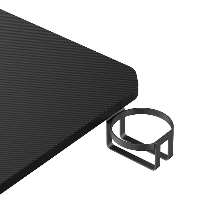 NanoRS gaming desk, black, with headphone and cup holder, max. 75kg, dimensions 1200x600x750mm, RS101