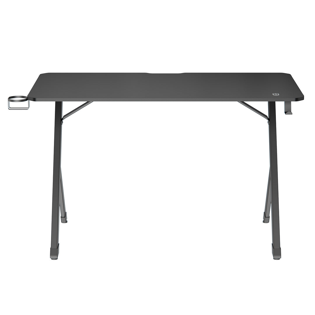 NanoRS gaming desk, black, with headphone and cup holder, RGB backlighting, max. 75kg, dimensions 1200x600x750mm, RS102