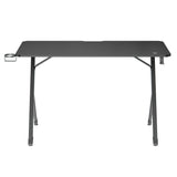 NanoRS gaming desk, black, with headphone and cup holder, RGB backlighting, max. 75kg, dimensions 1200x600x750mm, RS102