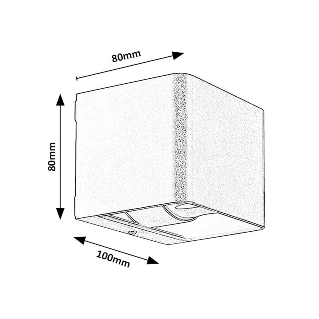 Rabalux Hallstatt 10W outdoor wall lamp IP54 grey outdoor light