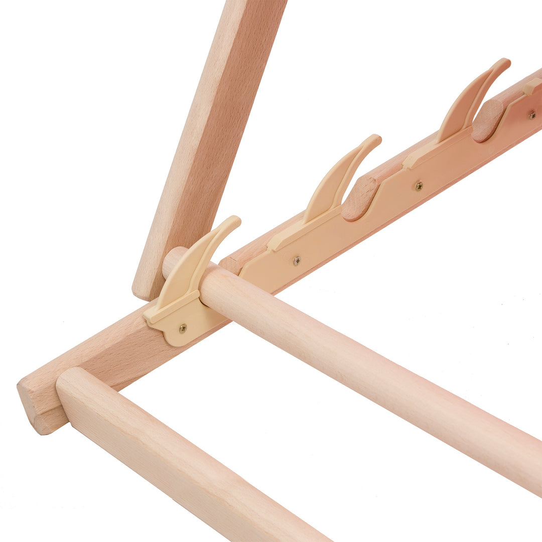 Set of four deckchairs, navy blue, Woodok, assembled