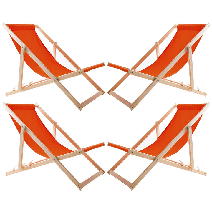 Sraith ceithre chathaoir deic, dath oráiste, Woodok, cóimeáilte