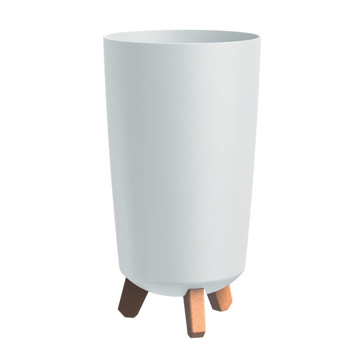 Prosperplast flower pot, diameter 195mm, height 365mm, on legs, white, Gracia Tubus Slim