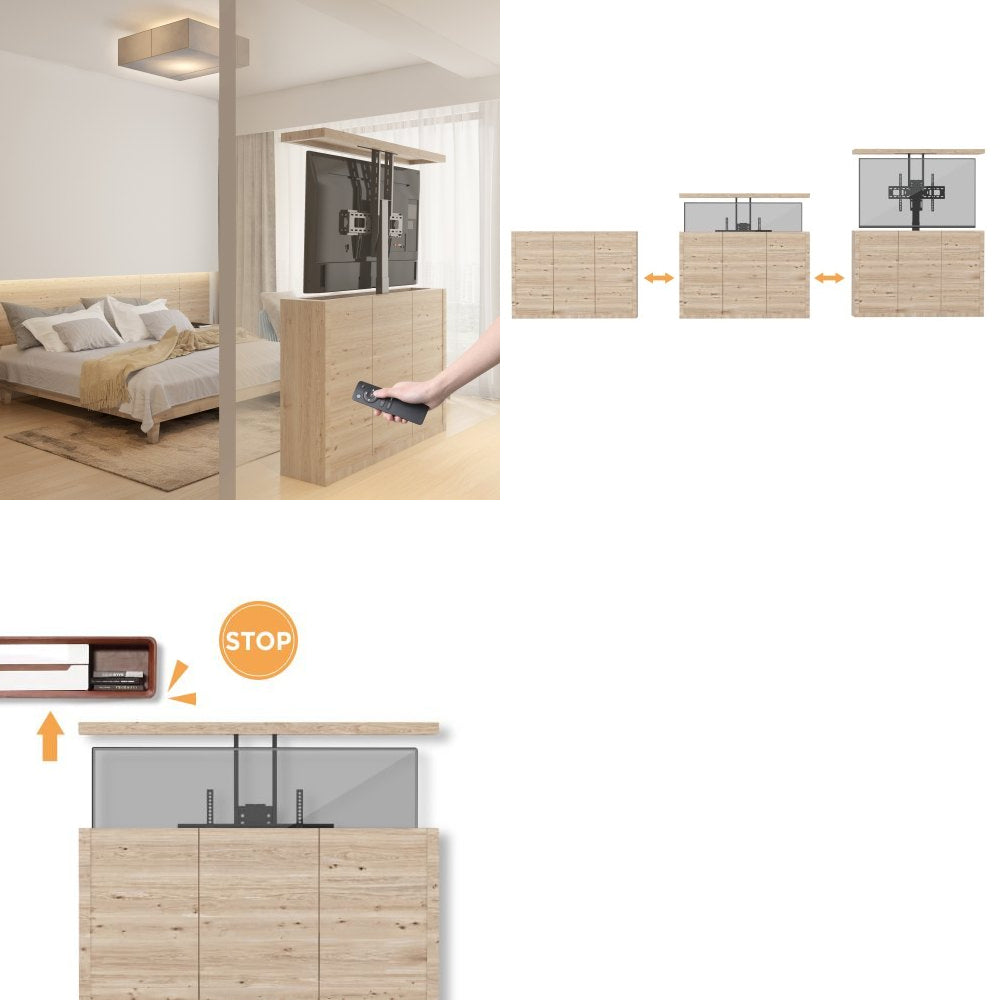 Gléas Síneadh Maclean Electric do Theilifís, 37''-65''', VESA 600x400, uasmhéid 50kg, MC-866 + HDMI 2.0 4K 3D UHD CÁBLA 1.8m Copar 48 giotán