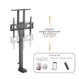 Maclean, TUYA, 37''-80''' Electric Extension TV Mount, VESA 600x400, max 60kg, MC-866T + HDMI 2.0 4K 3D UHD 1.8m CABLE 48 bit Copper