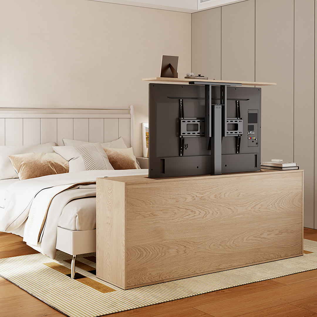 Maclean, TUYA, 37''-80''' Electric Extension TV Mount, VESA 600x400, max 60kg, MC-866T + HDMI 2.0 4K 3D UHD 1.8m CABLE 48 bit Copper