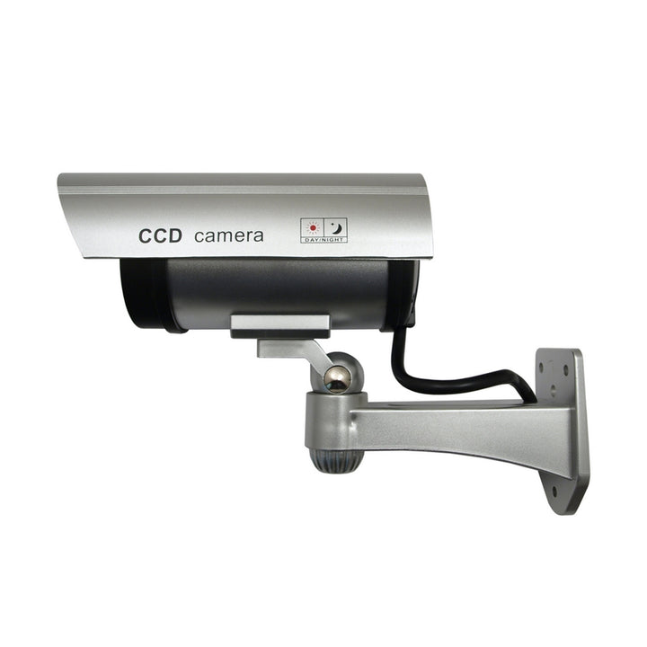 Dummy camera with flashing LED IR1100 S IR outdoor, silver, 2 pieces