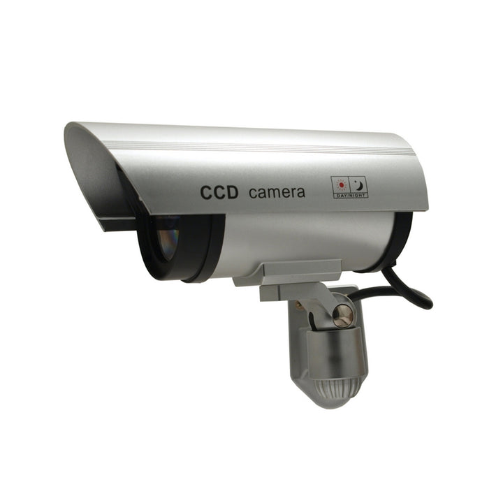 Dummy camera with flashing LED IR1100 S IR outdoor, silver, 2 pieces