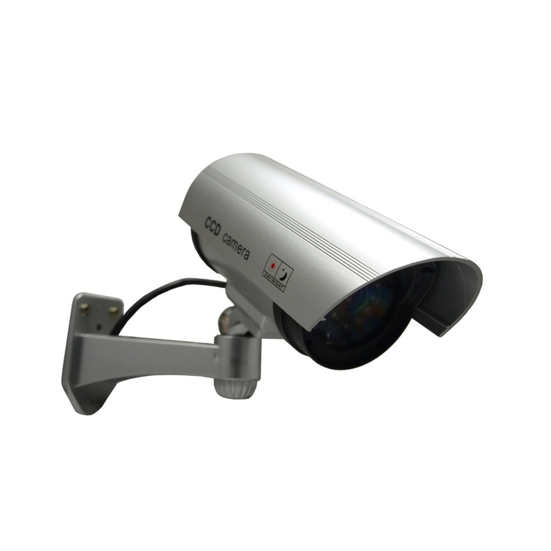 Dummy camera with flashing LED IR1100 S IR outdoor, silver, 2 pieces