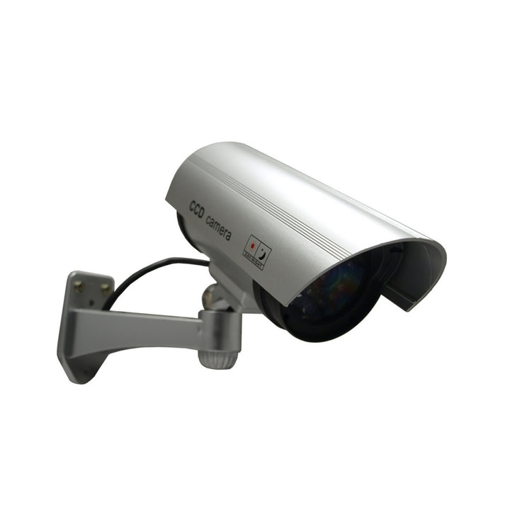 Dummy camera with flashing LED IR1100 S IR outdoor, silver, 2 pieces