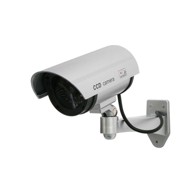 Dummy camera with flashing LED IR1100 S IR outdoor, silver, 2 pieces