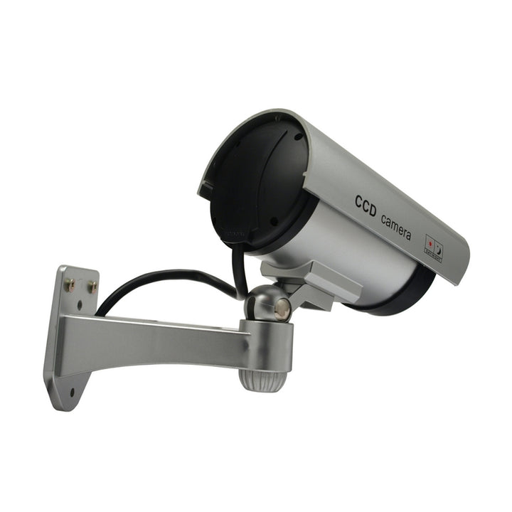 Dummy camera with flashing LED IR1100 S IR outdoor, silver, 2 pieces