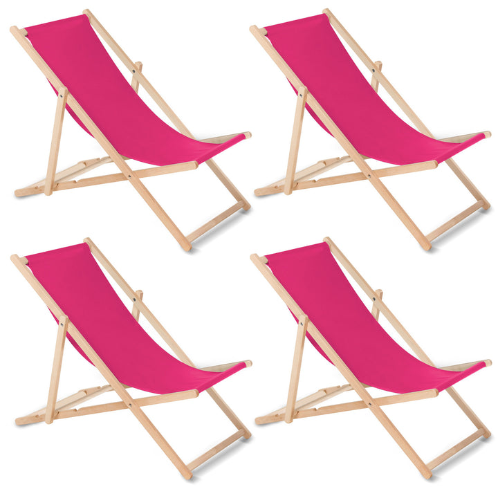GreenBlue GB183 pink beech classic lounger, 4 pieces
