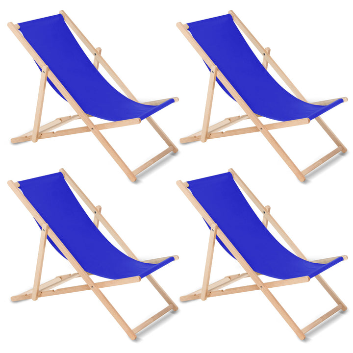 GreenBlue GB183 dark blue beech classic lounger, 4 pieces