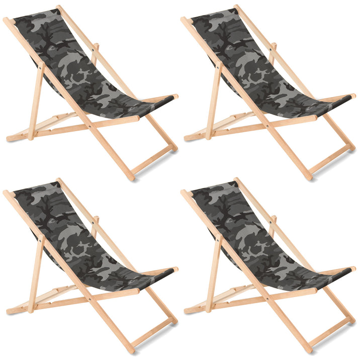 GreenBlue GB183 beechwood classic lounger moro gray, 4 pieces