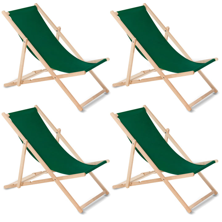 GreenBlue GB183 dark green beech classic lounger, 4 pieces