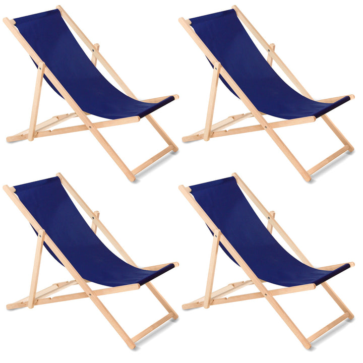 GreenBlue GB183 navy blue beech classic lounger, 4 pieces
