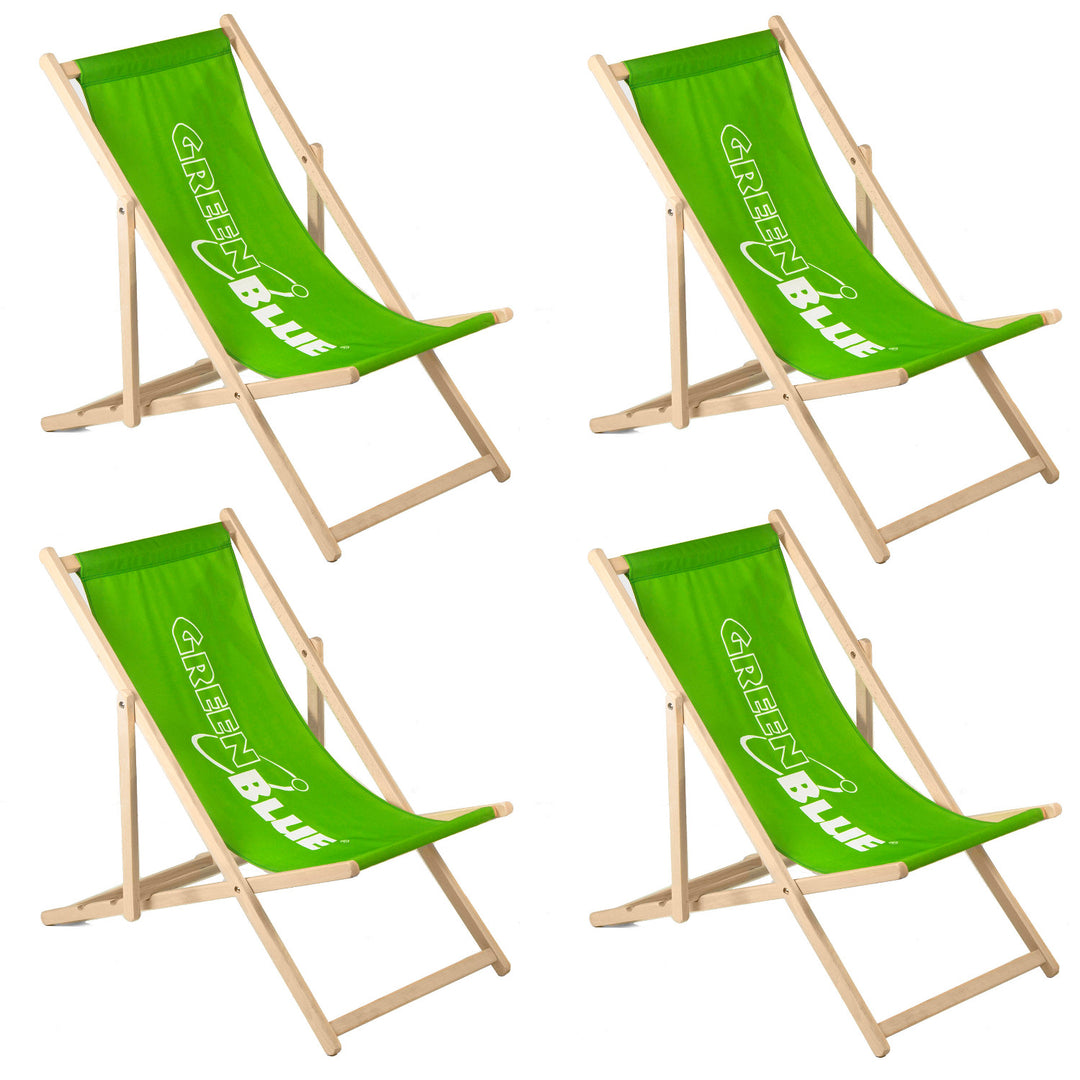 GreenBlue GB183 beech classic lounger with custom imprint, 4 pieces