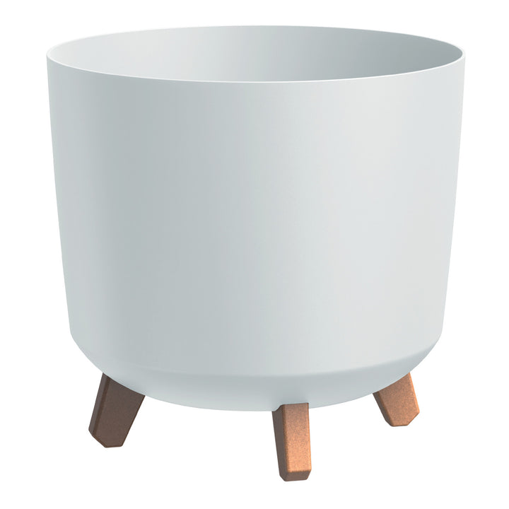 Prosperplast flowerpot, on legs, irrigation insert, height 28.5cm, white, Gracia Tubus, set of 2 pieces