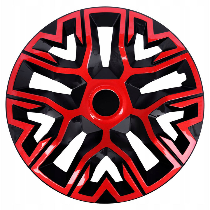 Universal hubcaps 15'' NRM The Best Bicolor red-black 4 pieces wheel trims