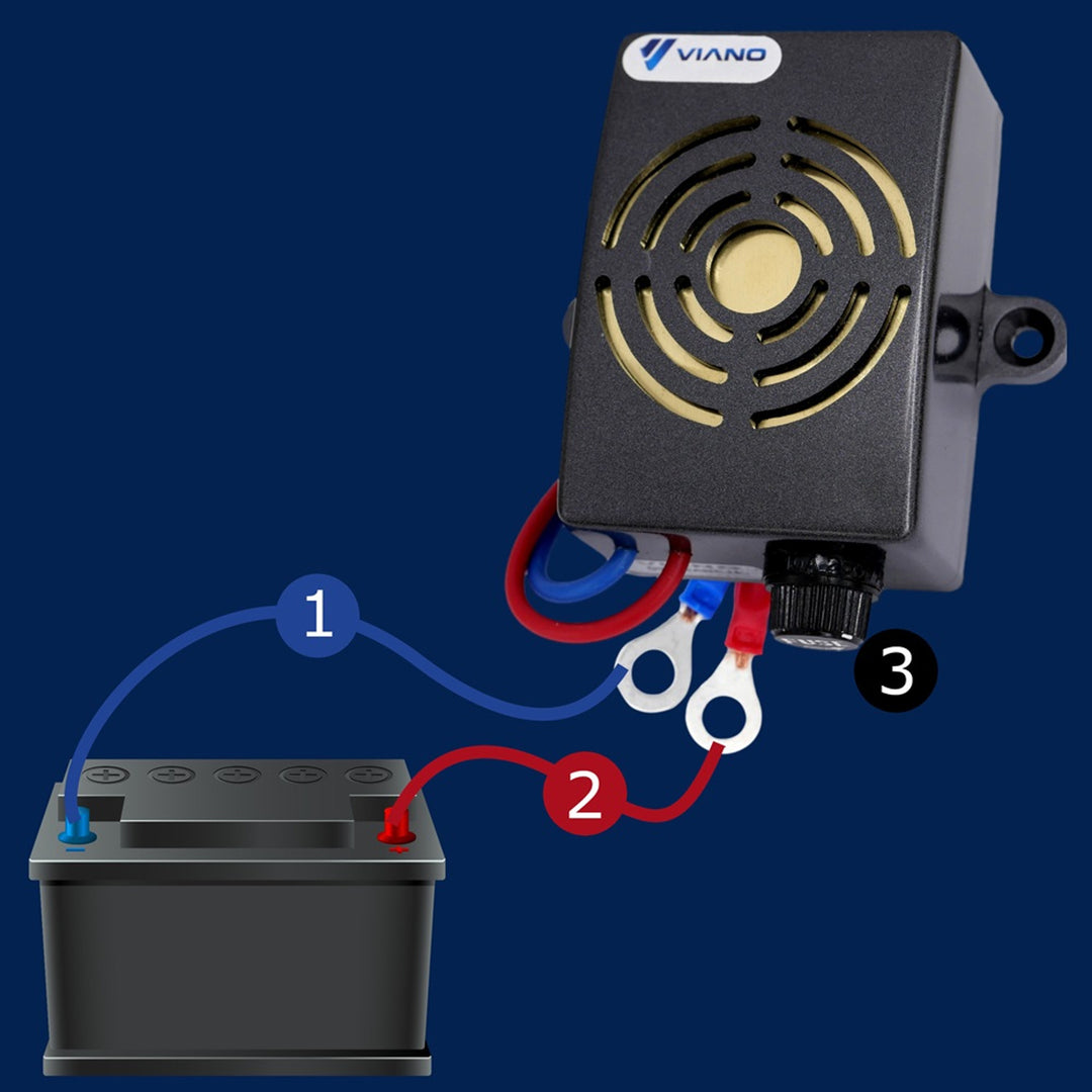 Viano Uno Car Rat, Mouse and Rodent Repellent Ultrasonic Buzzer 12V Frequency Change Automatic Switching Oil, Water and Temperature Resistance