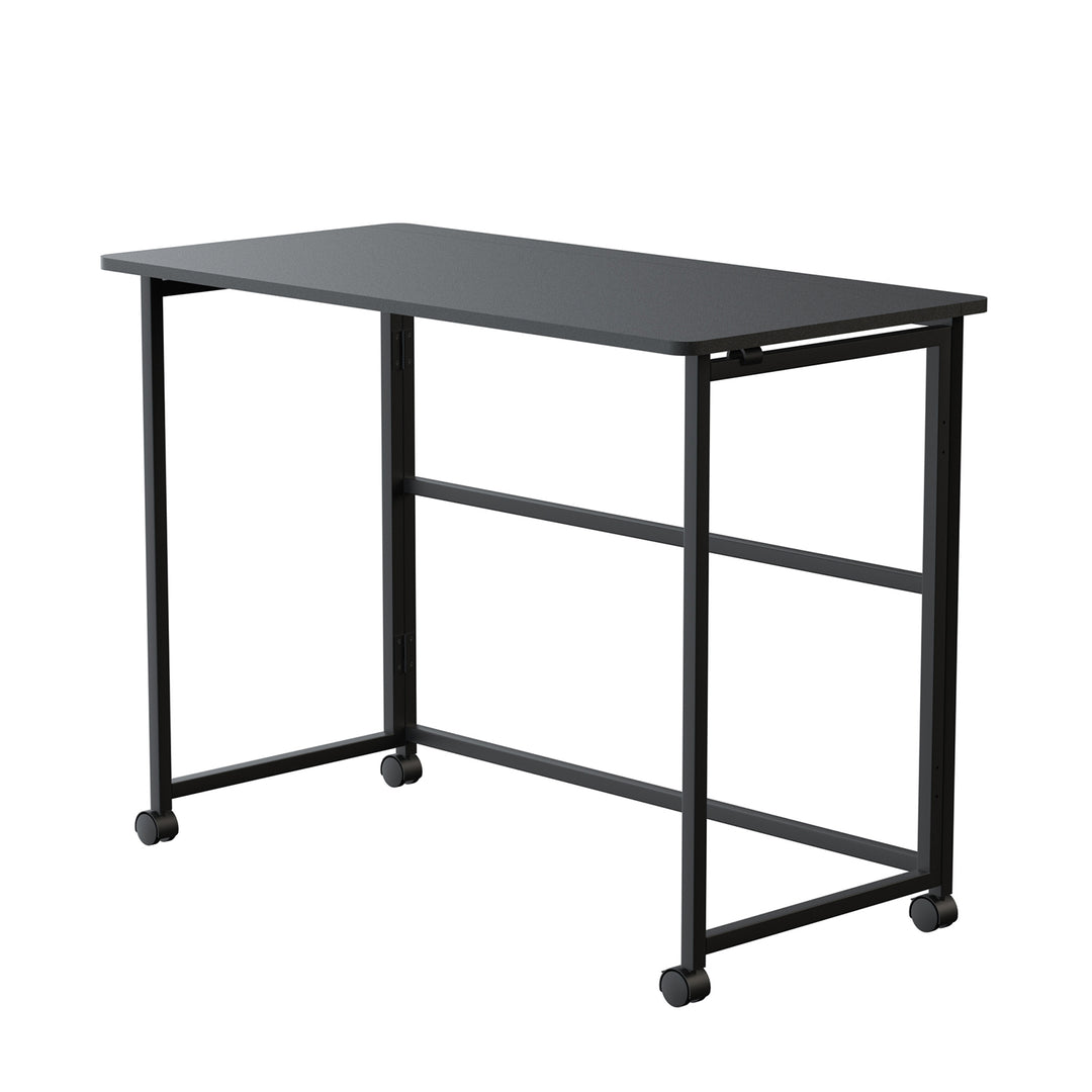 Maclean folding table desk, black, mobile, top 100x50cm, max. 50kg, MC-1250 B