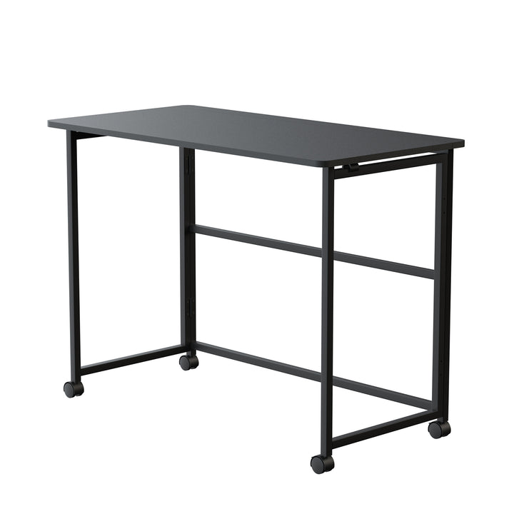 Maclean folding table desk, black, mobile, top 100x50cm, max. 50kg, MC-1250 B