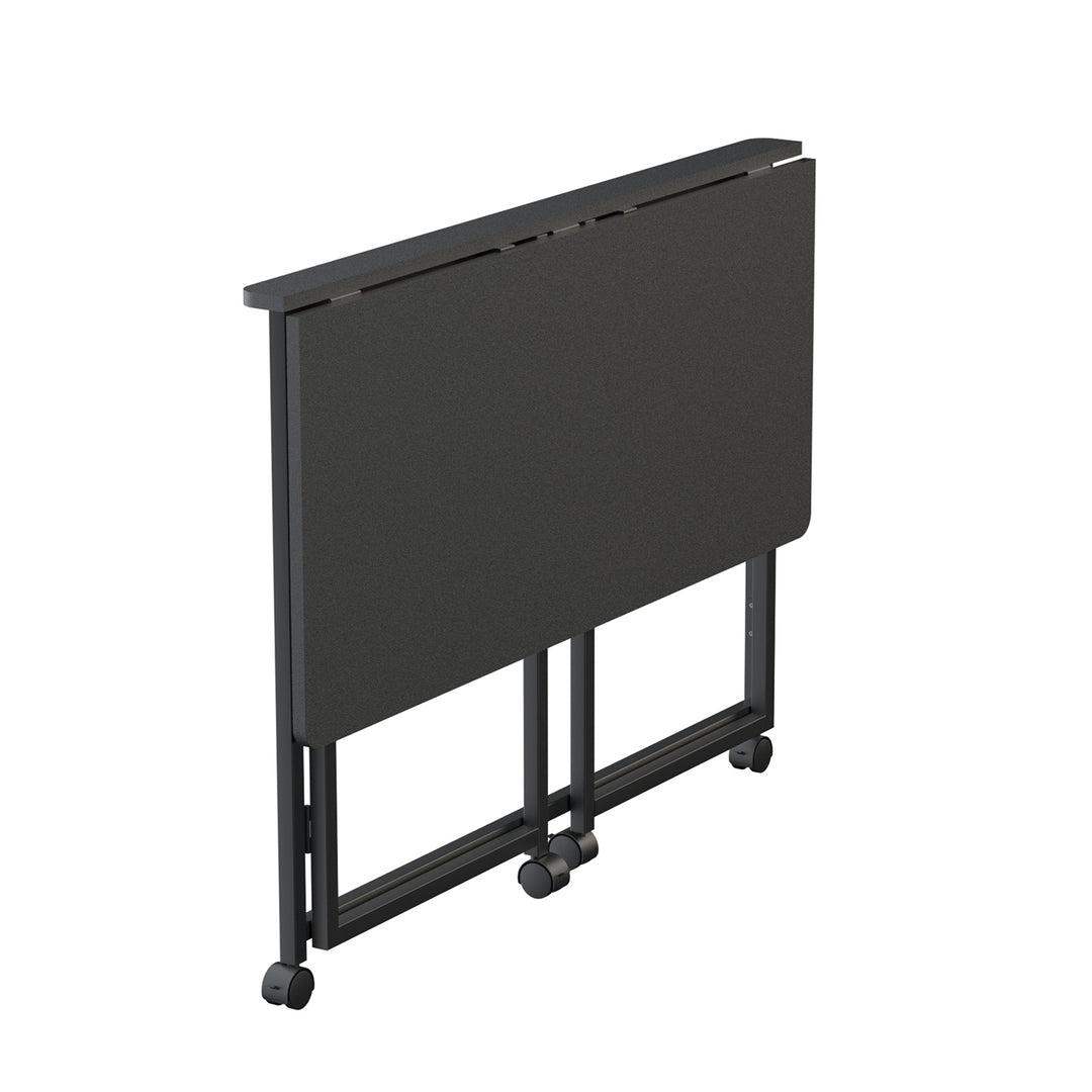 Maclean folding table desk, black, mobile, top 100x50cm, max. 50kg, MC-1250 B