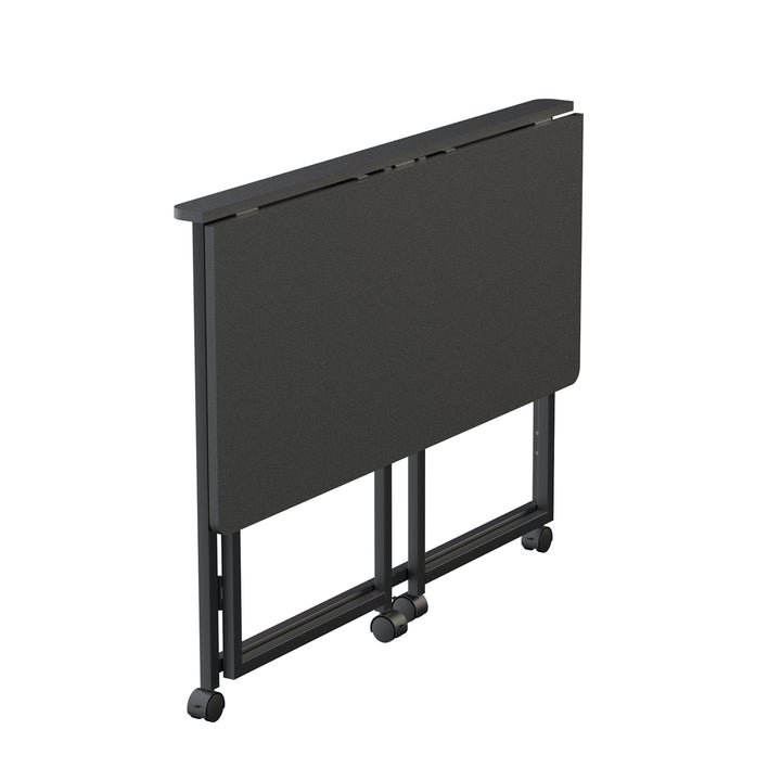 Maclean folding table desk, black, mobile, top 100x50cm, max. 50kg, MC-1250 B