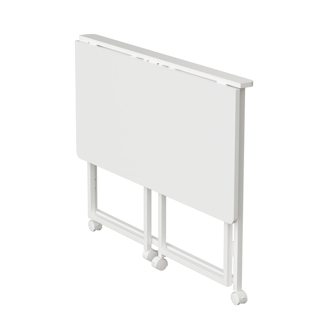 Maclean folding table desk, white, mobile, top 100x50cm, max. 50kg, MC-1250 W