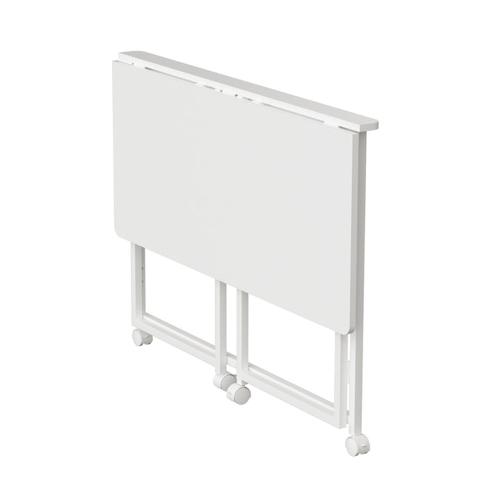 Maclean folding table desk, white, mobile, top 100x50cm, max. 50kg, MC-1250 W