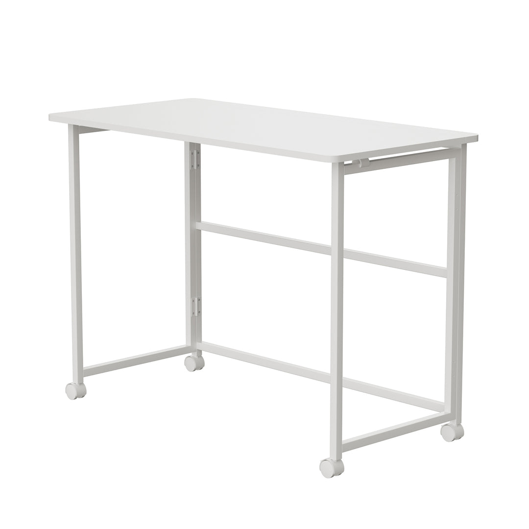 Maclean folding table desk, white, mobile, top 100x50cm, max. 50kg, MC-1250 W