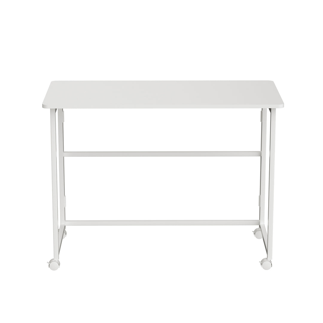 Maclean folding table desk, white, mobile, top 100x50cm, max. 50kg, MC-1250 W