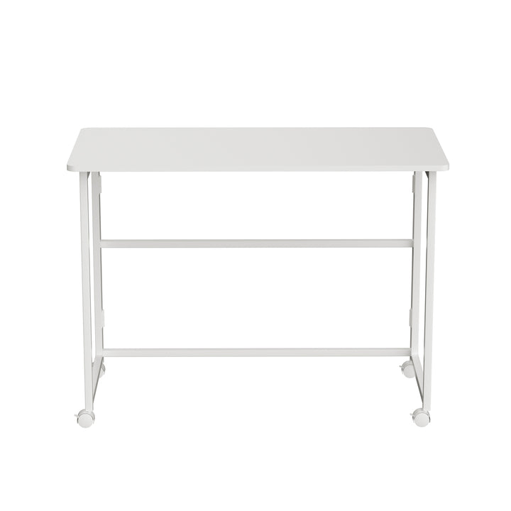 Maclean folding table desk, white, mobile, top 100x50cm, max. 50kg, MC-1250 W