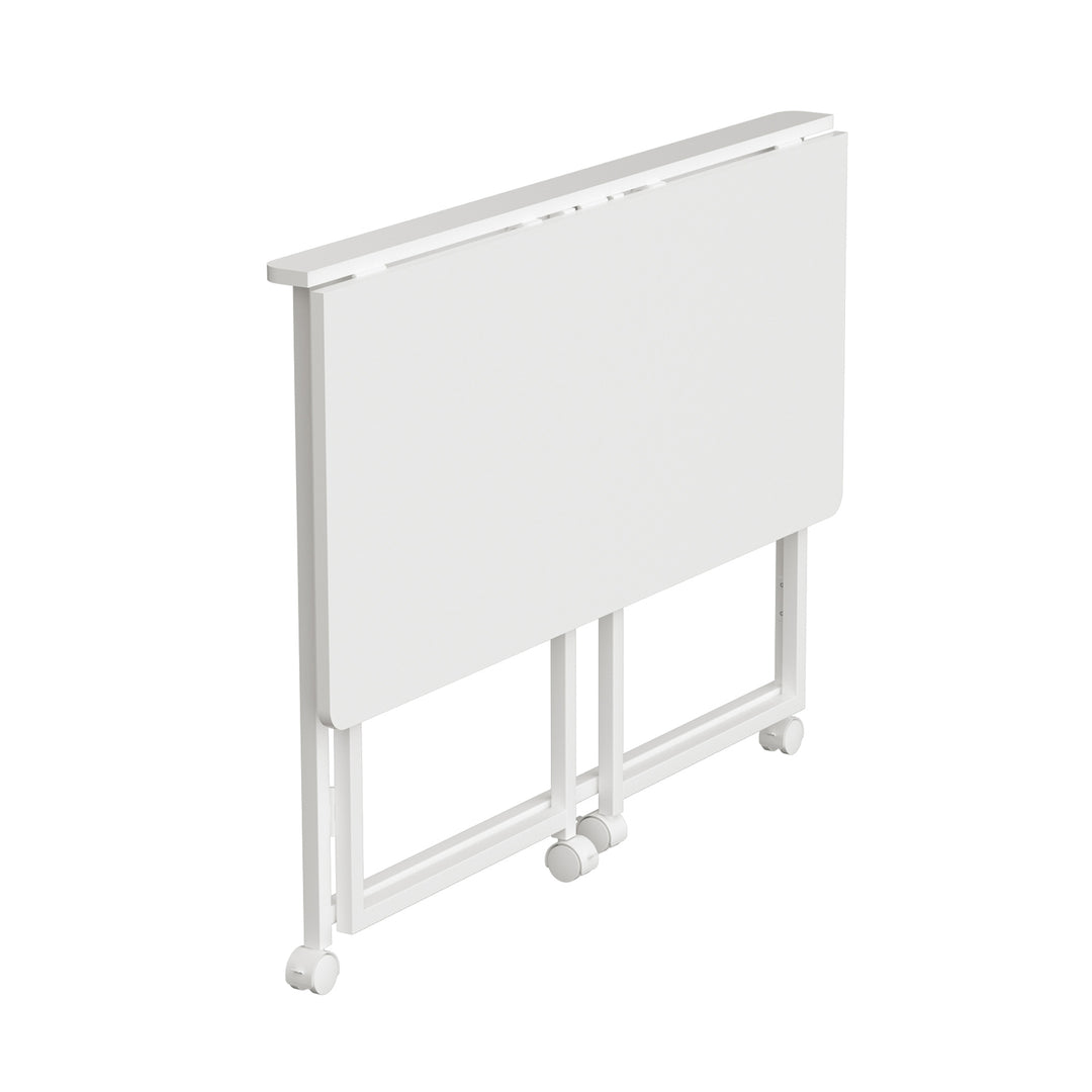Maclean folding table desk, white, mobile, top 100x50cm, max. 50kg, MC-1250 W