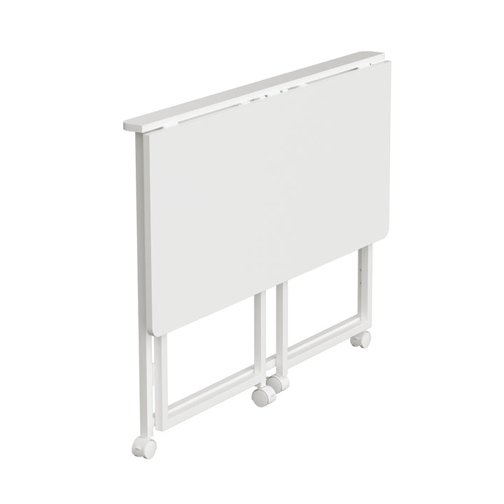 Maclean folding table desk, white, mobile, top 100x50cm, max. 50kg, MC-1250 W