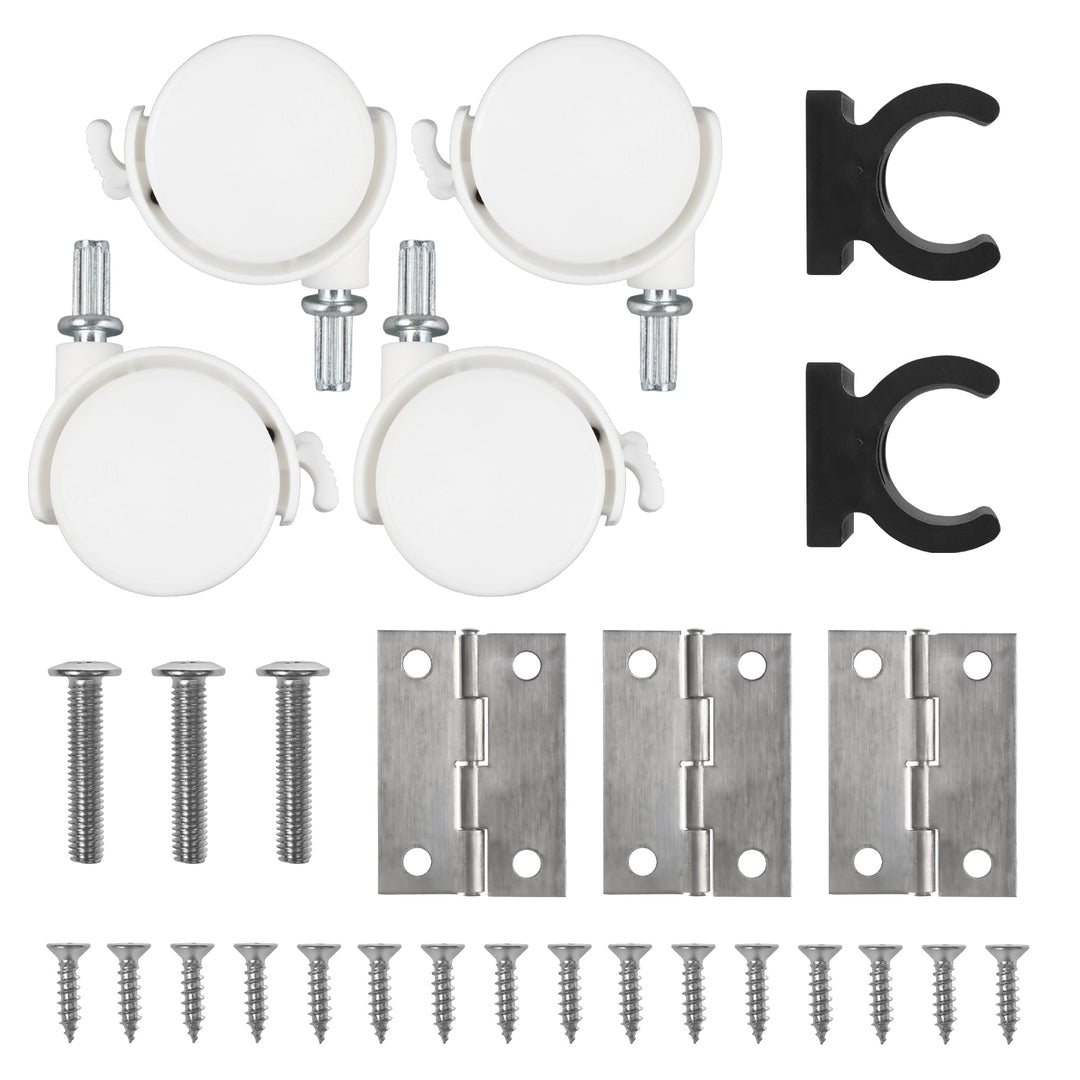 Maclean folding table desk, white, mobile, top 100x50cm, max. 50kg, MC-1250 W