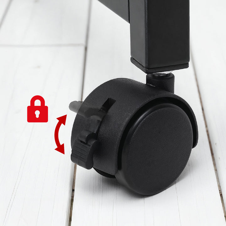 Maclean folding table desk, black, mobile, top 100x58cm, max. 50kg, MC-126 B