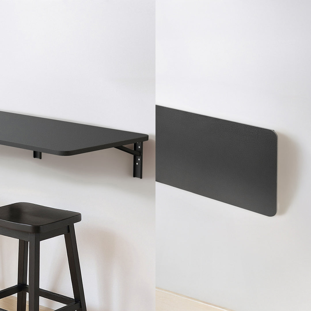 Maclean folding shelf/top, black, 100x40 cm, max 50 kg, MC-128 B