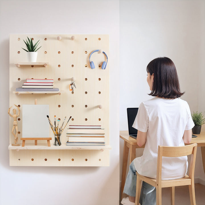 Maclean wooden organizer board, light wood color, 60x80 cm, max. 20 kg, MC-131 WD