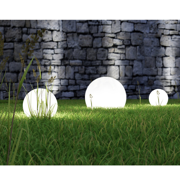 GreenBlue solar lamp, freestanding, garden, sphere 25x25x58cm, white LED, GB166, 4 pieces