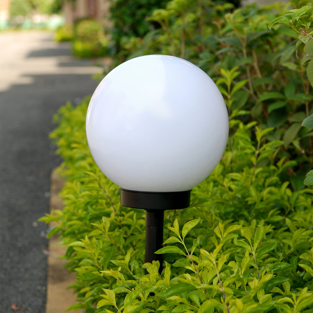 GreenBlue solar lamp, freestanding, garden, sphere 25x25x58cm, white LED, GB166, 4 pieces