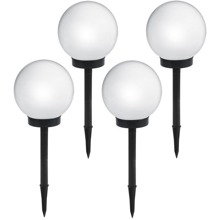 GreenBlue solar lamp, freestanding, garden, sphere 25x25x58cm, white LED, GB166, 4 pieces