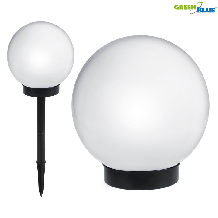 GreenBlue solar lamp, freestanding, garden, sphere 25x25x58cm, RGB LED, GB165, 4 pieces