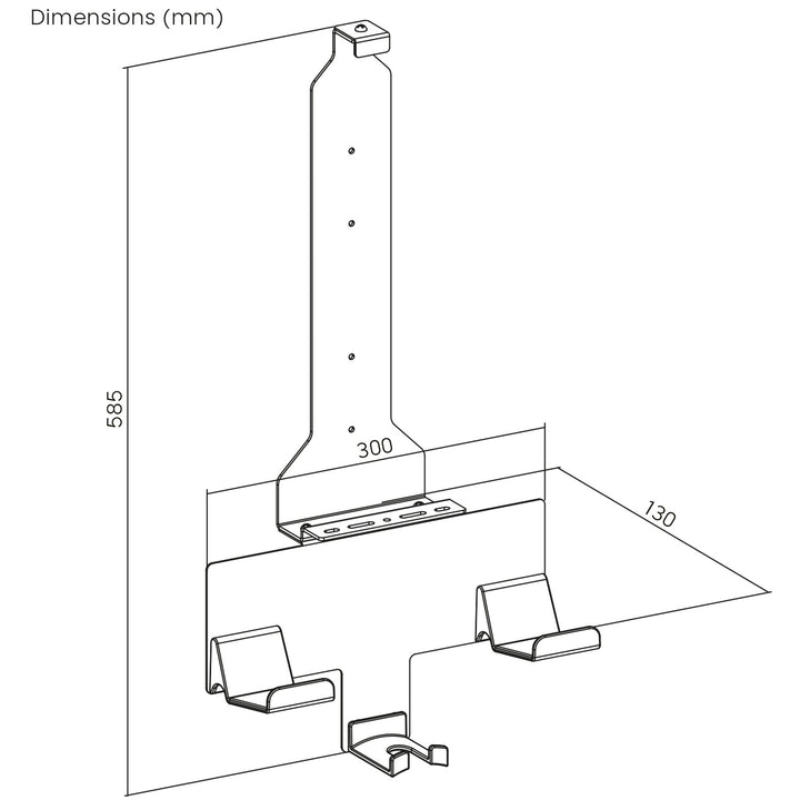 Stand wall mount white PS5 with pad holder, 10kg max,RS181 + Stand wall mount white for Playstation 5 console, 10kg max, NanoRS RS180